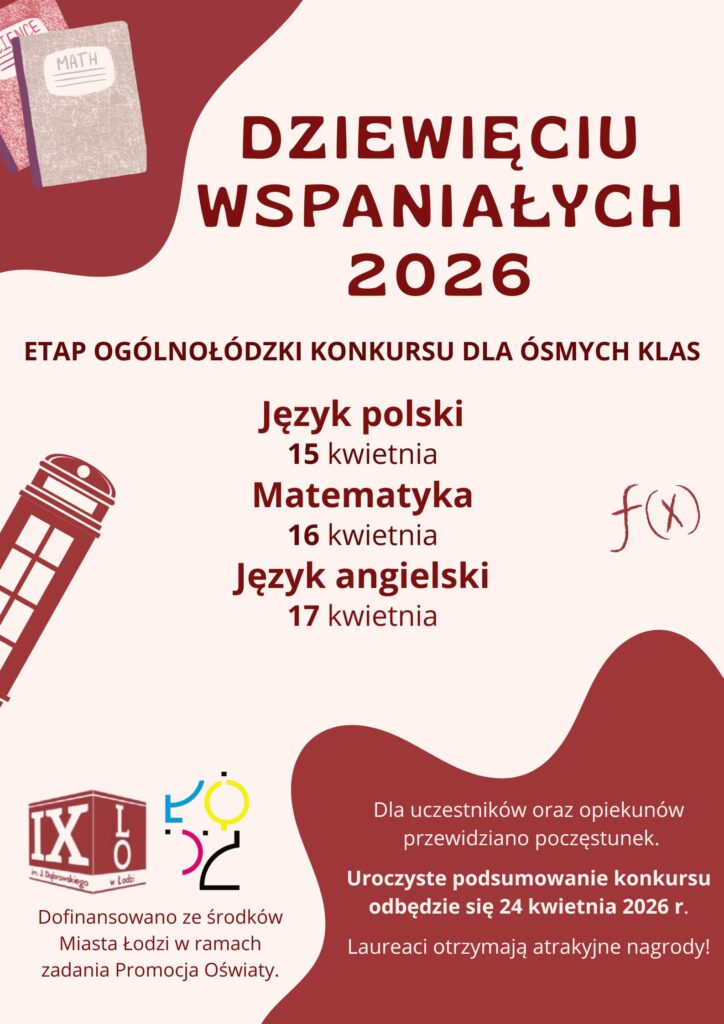 plakat informacyjny konkursu